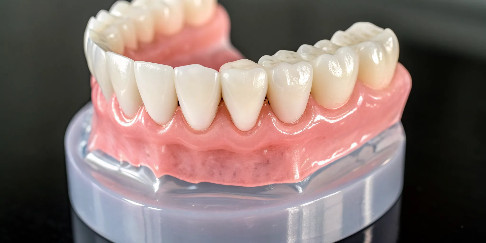 Zirconia all on 4 dental implants for a full arch restoration.